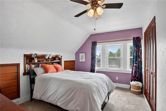 3238 Gaylord Ave, Dormont, PA 15216 - bedroom featuring vaulted ceiling, carpet, and a ceiling fan