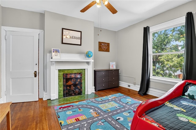 3238 Gaylord Ave, Dormont, PA 15216 - bedroom with wood finished floors and ceiling fan