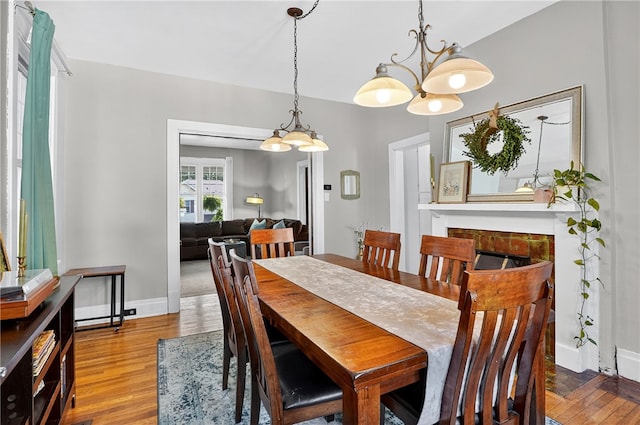 3238 Gaylord Ave, Dormont, PA 15216 - dining room with a chandelier and wood finished floors
