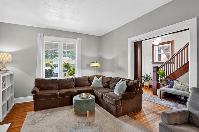 3238 Gaylord Ave, Dormont, PA 15216 - living room with wood finished floors and stairway