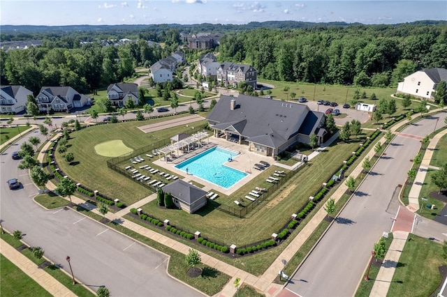 519 Captain Lee Boss Way, Cranberry Twp, PA 16066 - aerial overview of property's location featuring a pool area