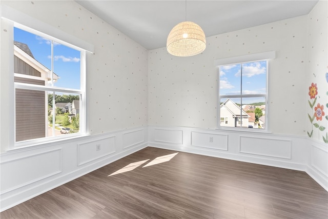 519 Captain Lee Boss Way, Cranberry Twp, PA 16066 - unfurnished room with a wainscoted wall and wood finished floors