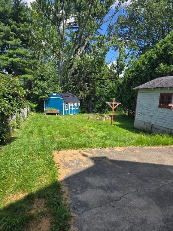 203 Baldwin Ave, Sharon, PA 16146 - view of grassy yard featuring a storage shed
