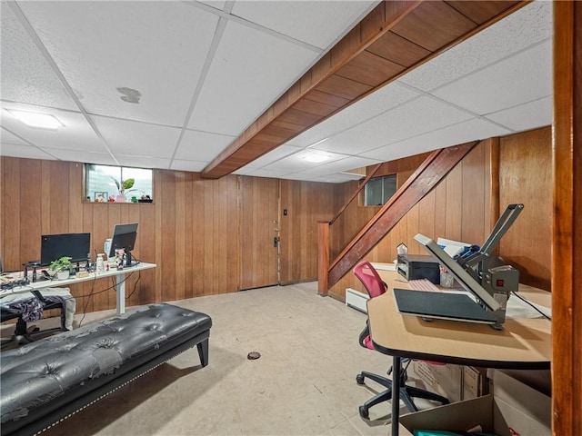 318 Penn Ave, Aliquippa, PA 15001 - office space featuring wooden walls and a paneled ceiling