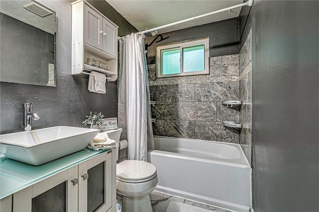 125 Holstein Dr, North Fayette, PA 15071 - full bath with shower / tub combo with curtain and vanity
