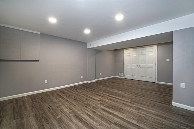 125 Holstein Dr, North Fayette, PA 15071 - finished basement with wood finished floors and recessed lighting