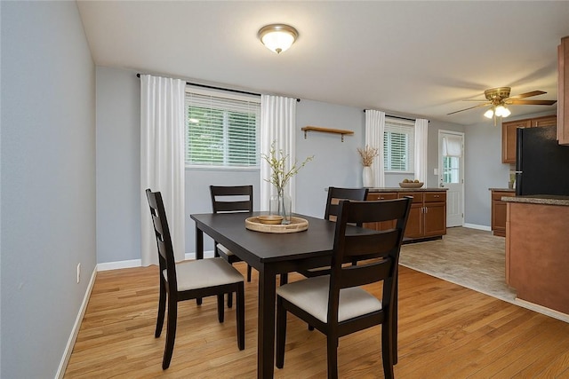 125 Holstein Dr, North Fayette, PA 15071 - dining space with light wood-type flooring and a ceiling fan