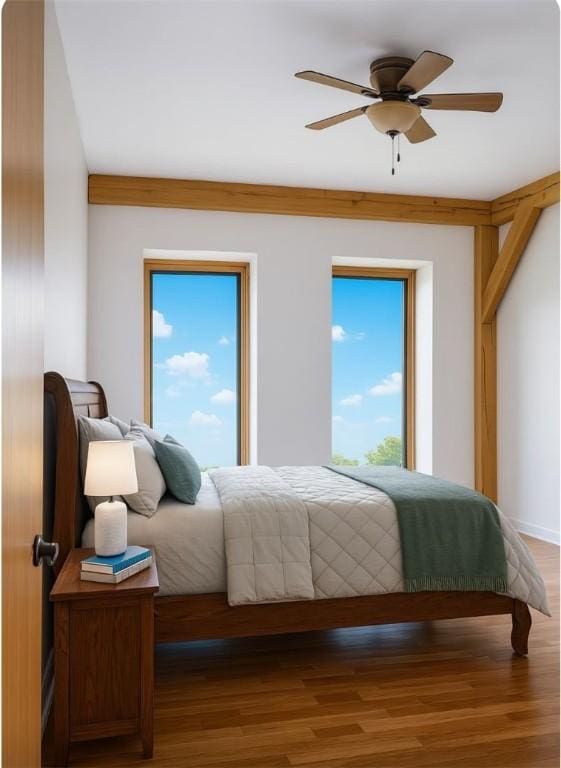 405 Hogg Rd, Worthington, PA 16262 - bedroom featuring wood finished floors and ceiling fan