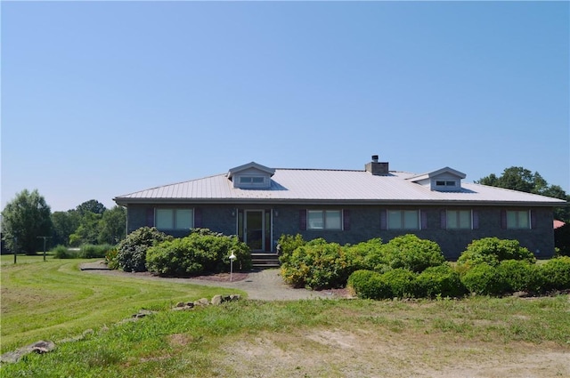 405 Hogg Rd, Worthington, PA 16262 - view of front of home with a metal roof and a chimney