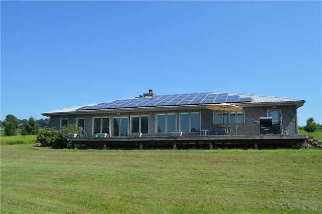 405 Hogg Rd, Worthington, PA 16262 - rear view of property with solar panels and a yard