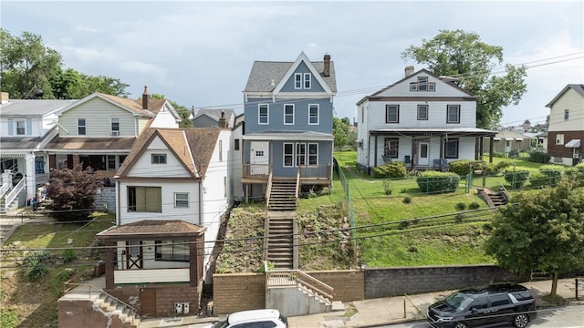 1914 Arlington Ave, Arlington, PA 15210 - view of front facade with stairs and a residential view