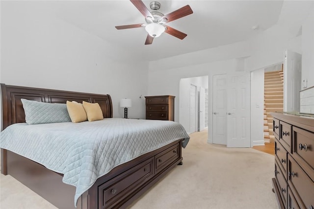 202 Providence Ct, Adams Twp, PA 16059 - bedroom with light carpet and a ceiling fan