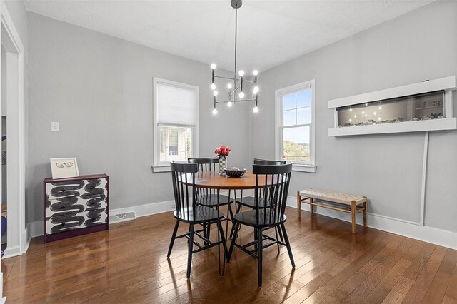 447 Highfield, Canonsburg, PA 15317 - dining space with hardwood / wood-style flooring and a chandelier