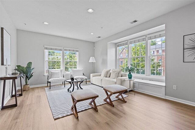 1009 Grey Fox Cir, Bridgeville, PA 15017 - living area with healthy amount of natural light, light wood-type flooring, and recessed lighting