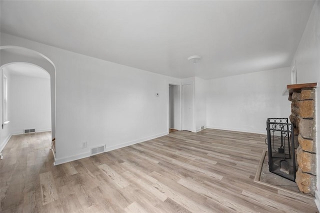 1 Core, City Of Washington, PA 15301 - unfurnished living room with wood finished floors and arched walkways