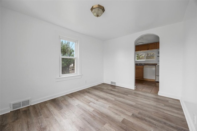 1 Core, City Of Washington, PA 15301 - spare room with arched walkways and light wood finished floors