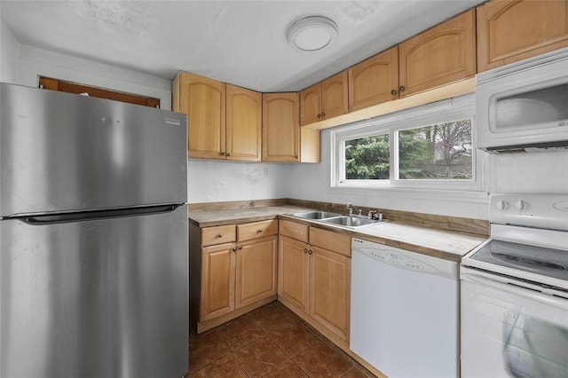 1 Core, City Of Washington, PA 15301 - kitchen featuring white appliances and dark tile patterned flooring