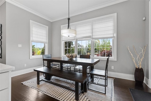 197 Wellington, Peters Twp, PA 15317 - dining space featuring crown molding and dark wood-style floors