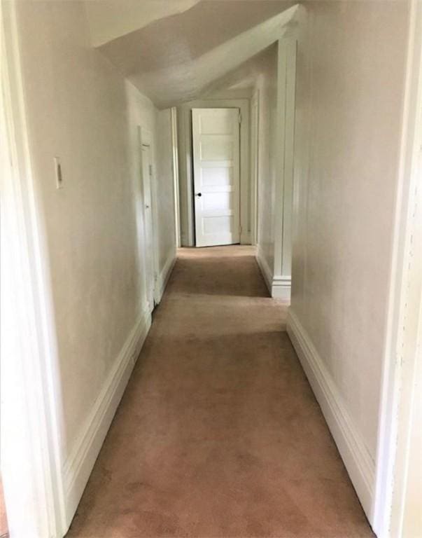318 Mueller Ave, Crafton, PA 15205 - hall featuring light carpet and vaulted ceiling