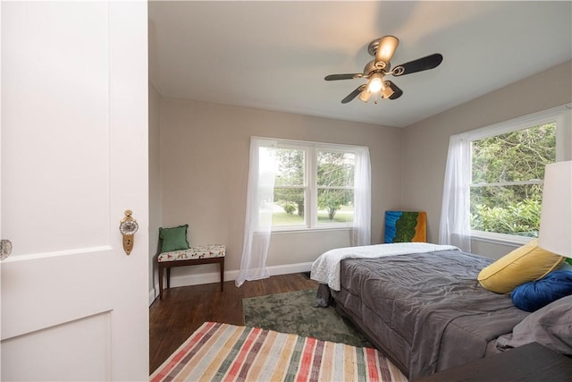 3715 Tuscarawas Rd, Brighton Twp, PA 15009 - bedroom with wood finished floors, multiple windows, and a ceiling fan