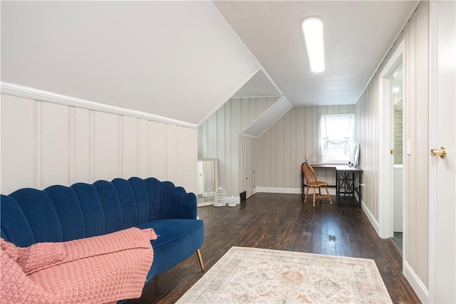 3715 Tuscarawas Rd, Brighton Twp, PA 15009 - living area featuring dark wood-style flooring and baseboards