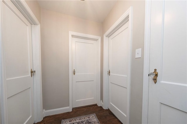 3715 Tuscarawas Rd, Brighton Twp, PA 15009 - hallway featuring dark wood finished floors and baseboards