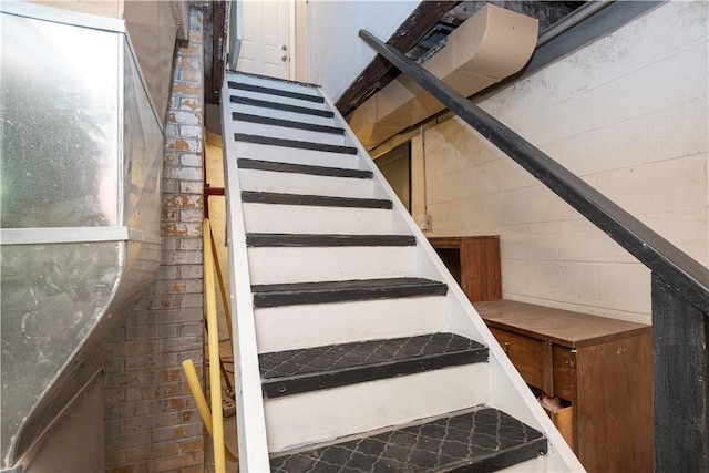3715 Tuscarawas Rd, Brighton Twp, PA 15009 - stairs with concrete block wall