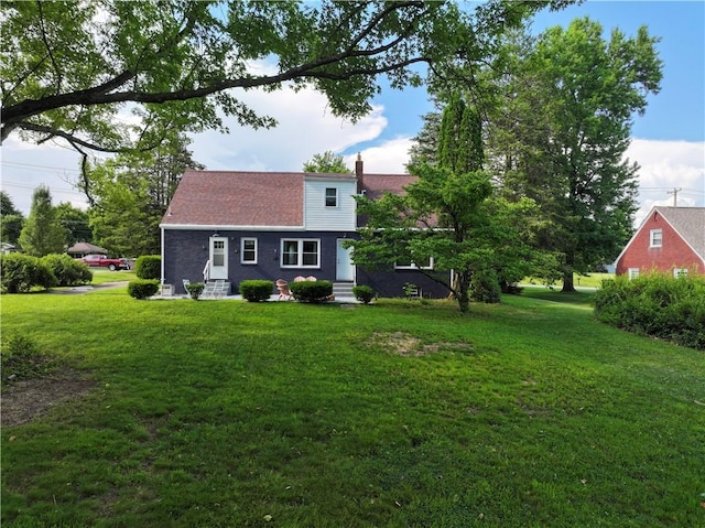 3715 Tuscarawas Rd, Brighton Twp, PA 15009 - view of front facade featuring entry steps, a chimney, and a front yard