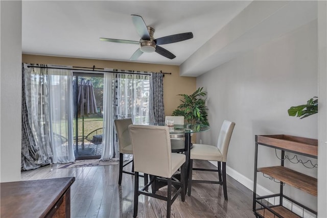 3616 Allendale Cir, Sheraden, PA 15204 - dining room featuring ceiling fan and wood finished floors