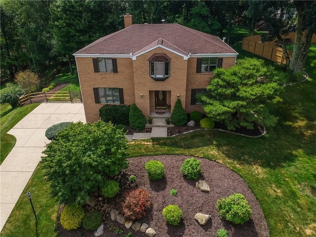 329 Oak Grove Ct, Mccandless, PA 15090 - view of front of house with a chimney and brick siding