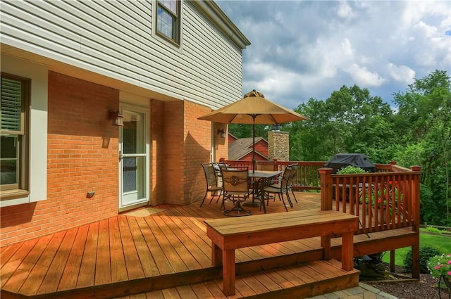 329 Oak Grove Ct, Mccandless, PA 15090 - wooden deck featuring outdoor dining area