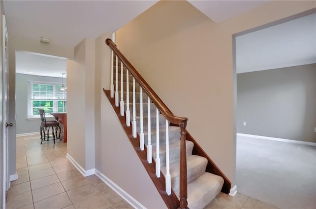 329 Oak Grove Ct, Mccandless, PA 15090 - stairway with tile patterned flooring
