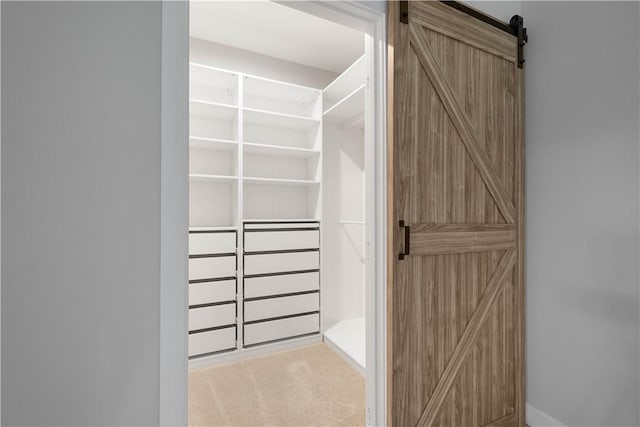 152 Cole Dr, Robinson Twp, PA 15136 - spacious closet with a barn door and carpet floors