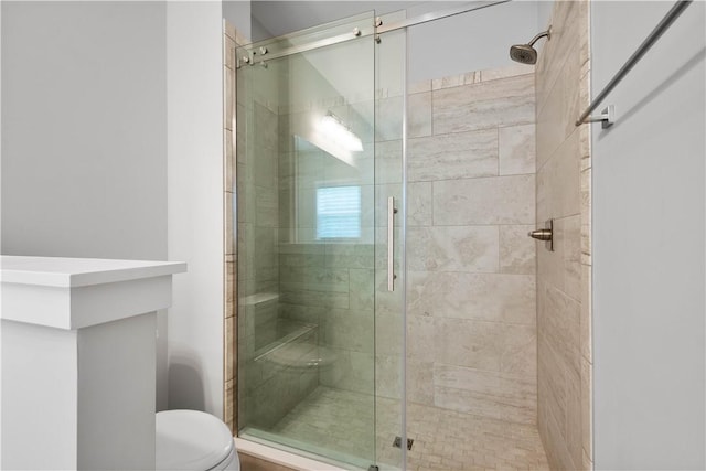 152 Cole Dr, Robinson Twp, PA 15136 - bathroom with toilet and a shower stall