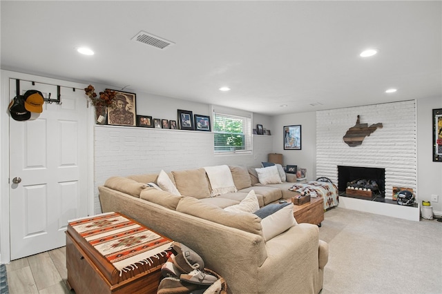 68 Cynthia Dr, Carnegie, PA 15106 - living area featuring recessed lighting and a fireplace