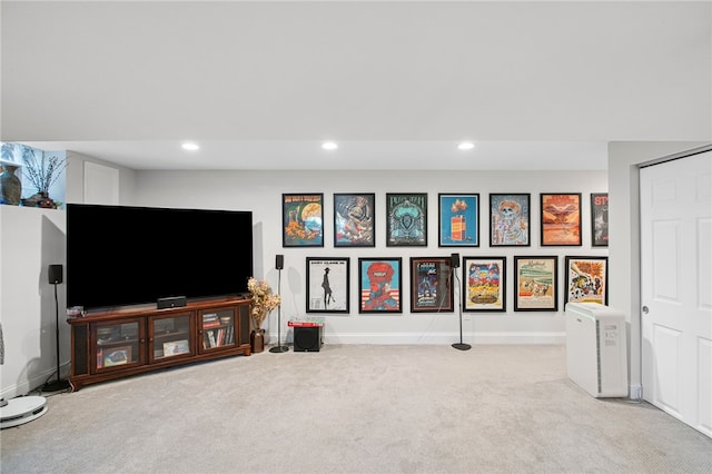 68 Cynthia Dr, Carnegie, PA 15106 - living area featuring carpet and recessed lighting