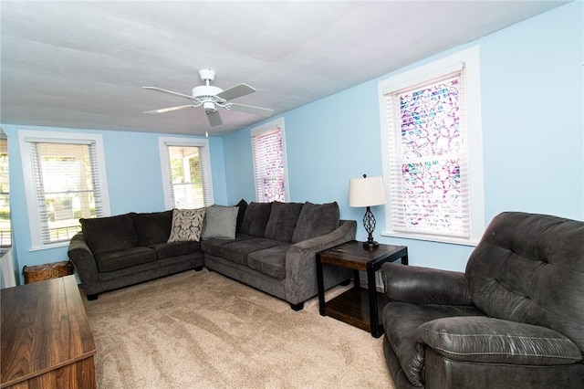 901 Alexander St, Shaler, PA 15116 - living area with light carpet and ceiling fan