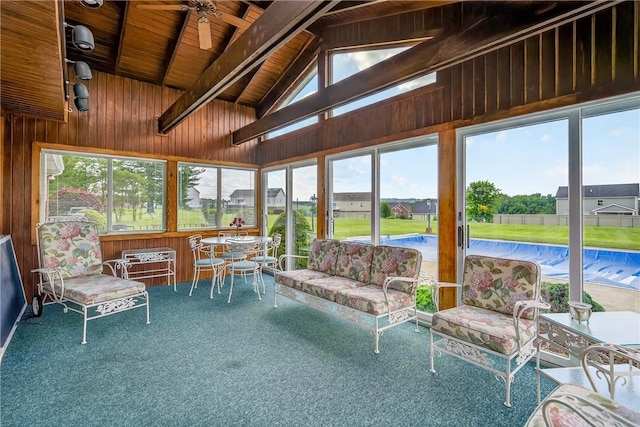 566 Ridgeview Rd, East Huntingdon, PA 15666 - sunroom with healthy amount of natural light and a ceiling fan