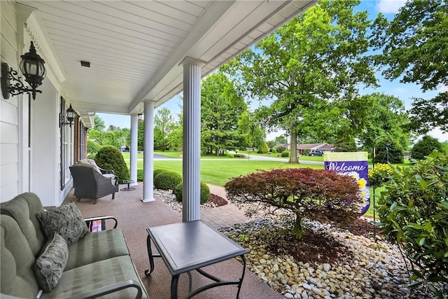 566 Ridgeview Rd, East Huntingdon, PA 15666 - covered porch featuring a yard