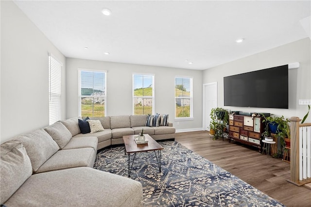 124 Rivulet Pl, Jackson Twp, PA 16063 - living area featuring wood finished floors and recessed lighting