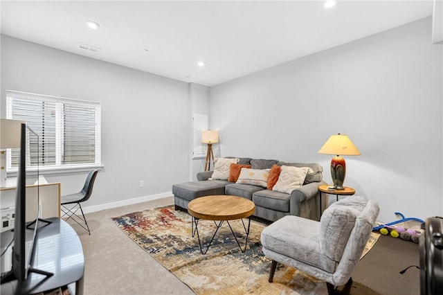 124 Rivulet Pl, Jackson Twp, PA 16063 - carpeted living area with recessed lighting and baseboards