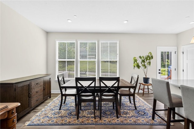 124 Rivulet Pl, Jackson Twp, PA 16063 - dining space featuring plenty of natural light, wood finished floors, and recessed lighting
