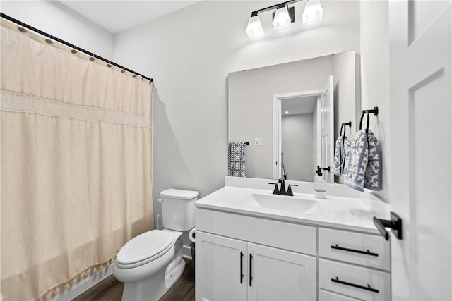 124 Rivulet Pl, Jackson Twp, PA 16063 - bathroom featuring wood finished floors, vanity, and shower / tub combo