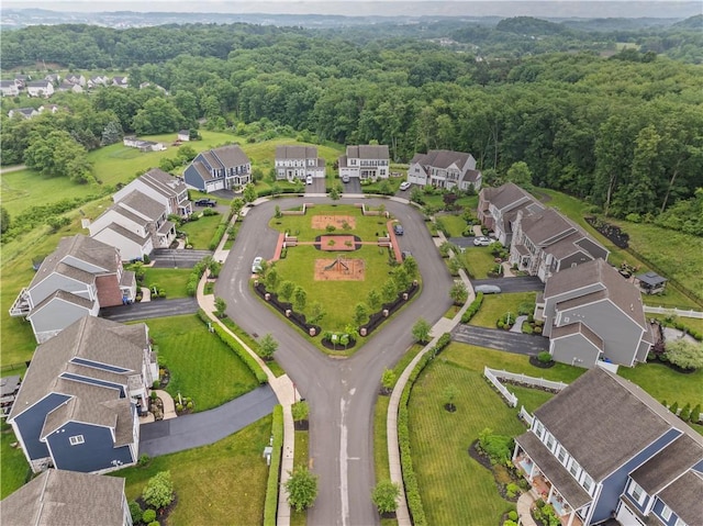 109 Overbrook Dr, Cranberry Twp, PA 16066 - aerial view of residential area featuring a heavily wooded area