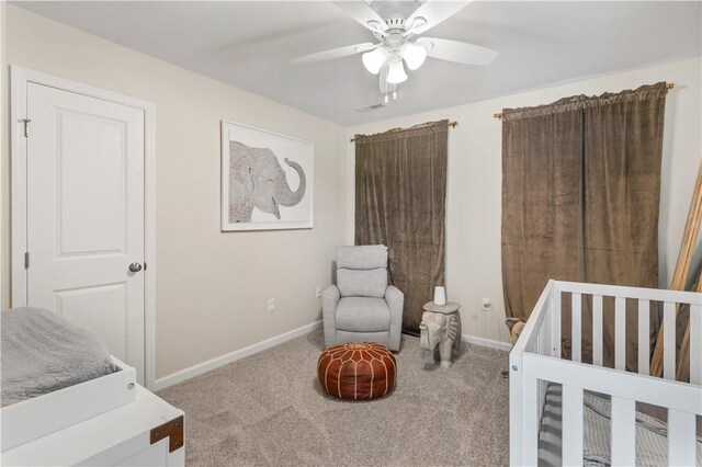 109 Overbrook Dr, Cranberry Twp, PA 16066 - carpeted bedroom with a crib and ceiling fan