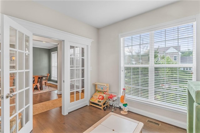 109 Overbrook Dr, Cranberry Twp, PA 16066 - doorway to outside featuring french doors, healthy amount of natural light, and wood finished floors
