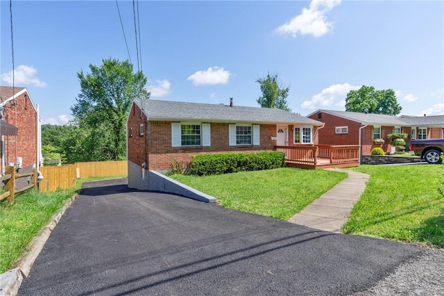 1625 Loretta Dr, Penn Hills, PA 15235 - ranch-style house with brick siding and a deck