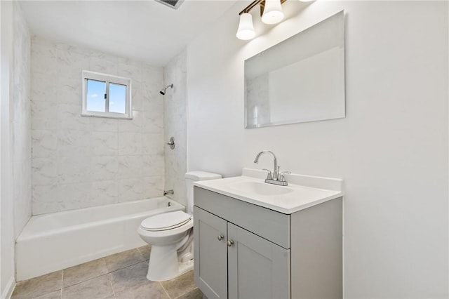 1625 Loretta Dr, Penn Hills, PA 15235 - full bath with vanity, shower / tub combination, and tile patterned flooring