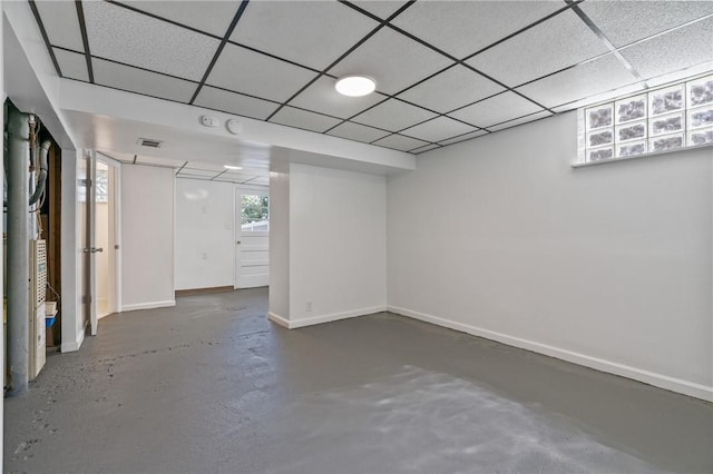 1625 Loretta Dr, Penn Hills, PA 15235 - below grade area featuring a paneled ceiling