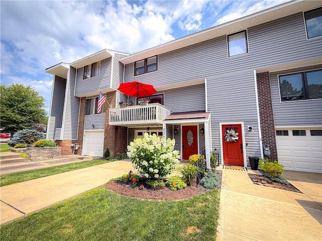 534 Hunters Path Rd, South Fayette, PA 15017 - view of property with driveway, a balcony, and an attached garage